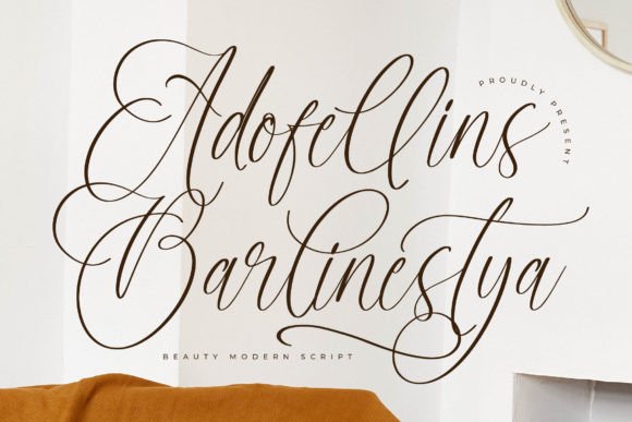 Adofellins Barlinestya: A Luxurious Script Font