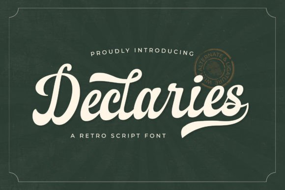 Declaries: A Retro Script Font for Business Branding