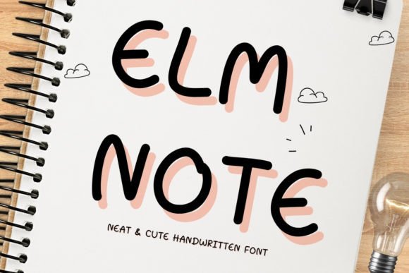 Elmnote: A Handwritten Font for Creative Expression