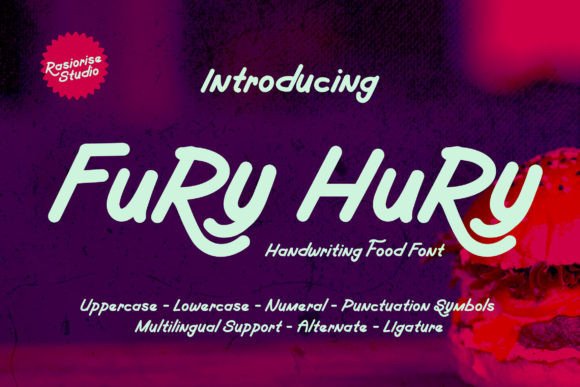 Fury Hury: A Food Font for Digital Marketing