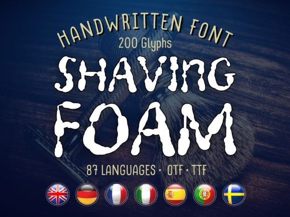 Shaving Foam Font: A Whimsical Script for Crafters
