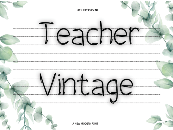 Teacher Vintage Font Review
